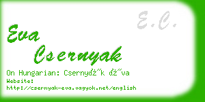 eva csernyak business card